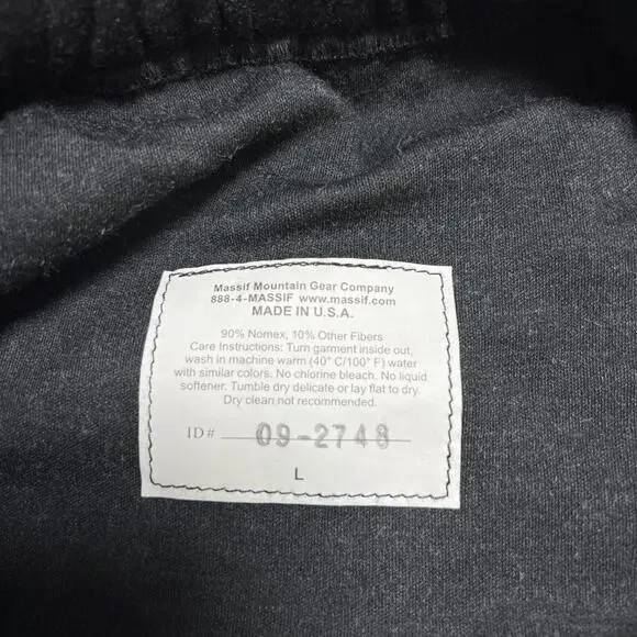 NWOT Massif Elements Tactical Pant MENS L Black Nomex FR NAVAIR $625 RETAIL